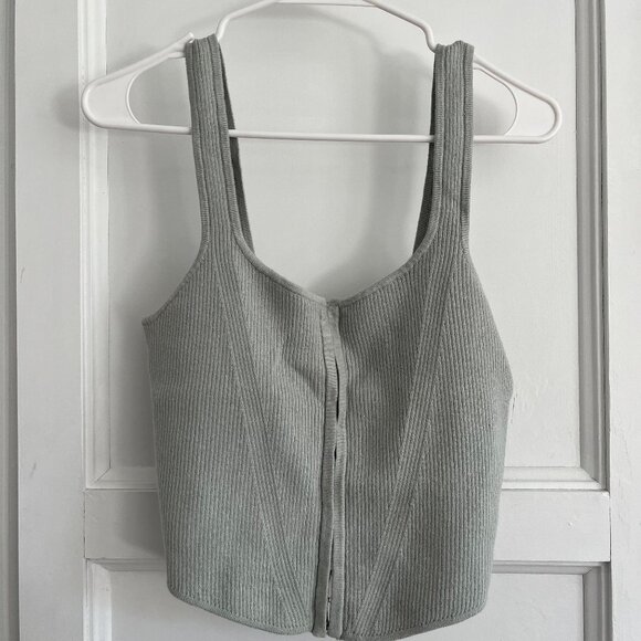 Abercrombie & Fitch Tops - Light blue knit corset style top Abercrombie